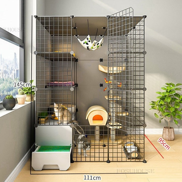 Large Cat Cage - 111X95X145cm - Large Cat Cage
