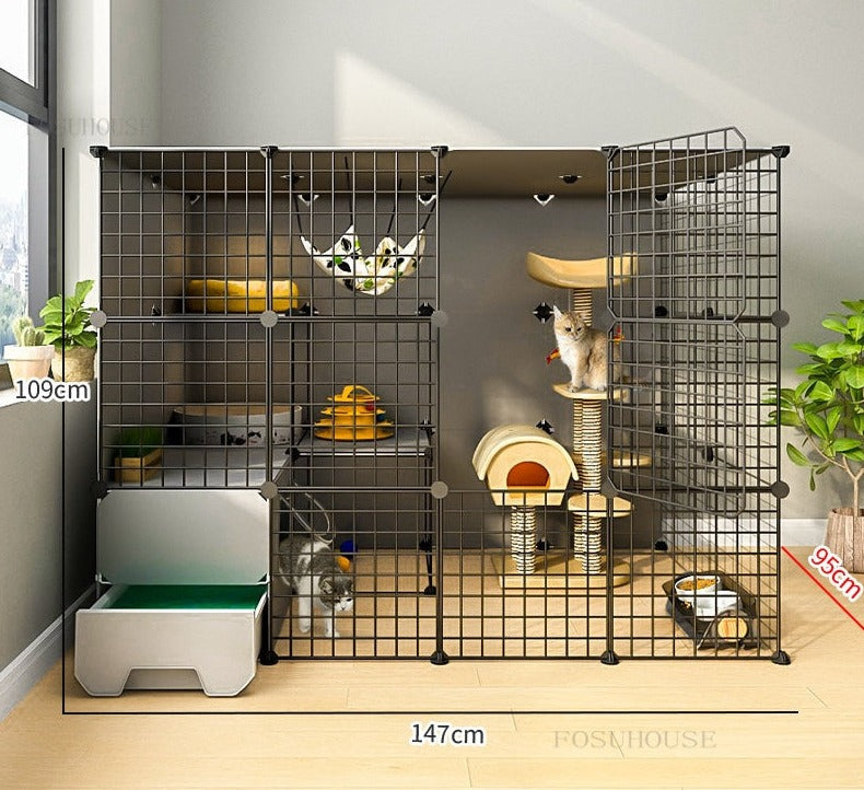 Large Cat Cage - 147X95X145cm - Large Cat Cage