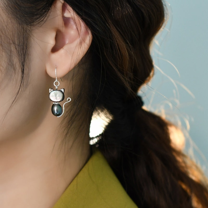 Jewel Cat Earrings - Cat earrings