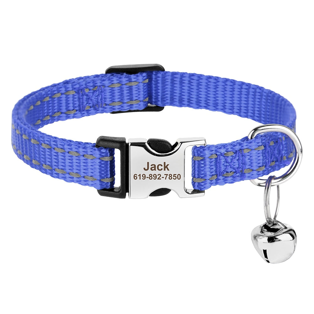 Personalized Cat Collar - DodgerBlue / S