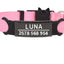 Personalized Cat Collar with Bell - Pink
