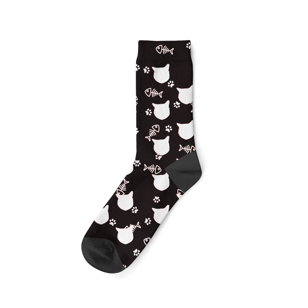 Personalized Cat Socks - Cat-Black