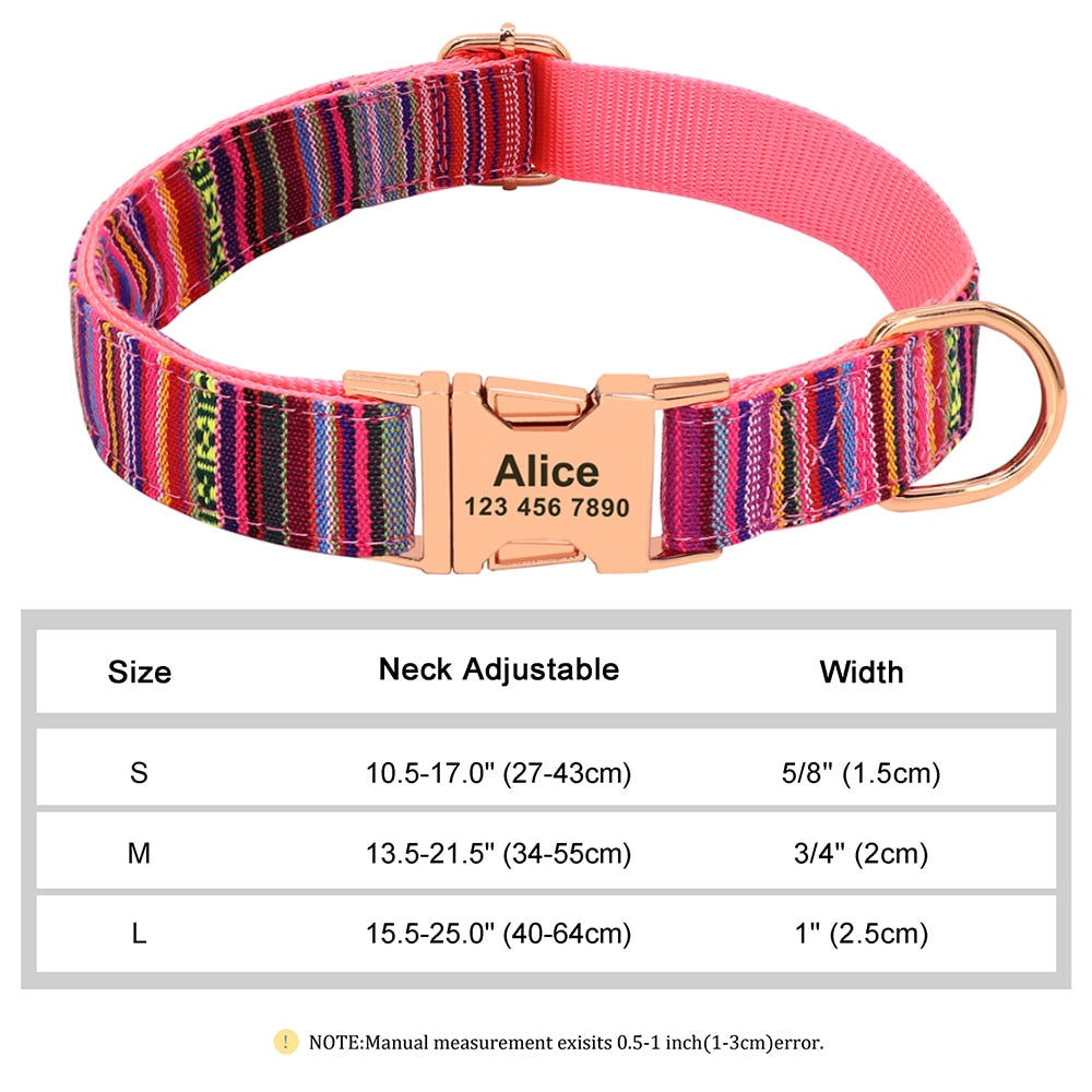 Personalized Embroided Cat Collar - 032 pink / S