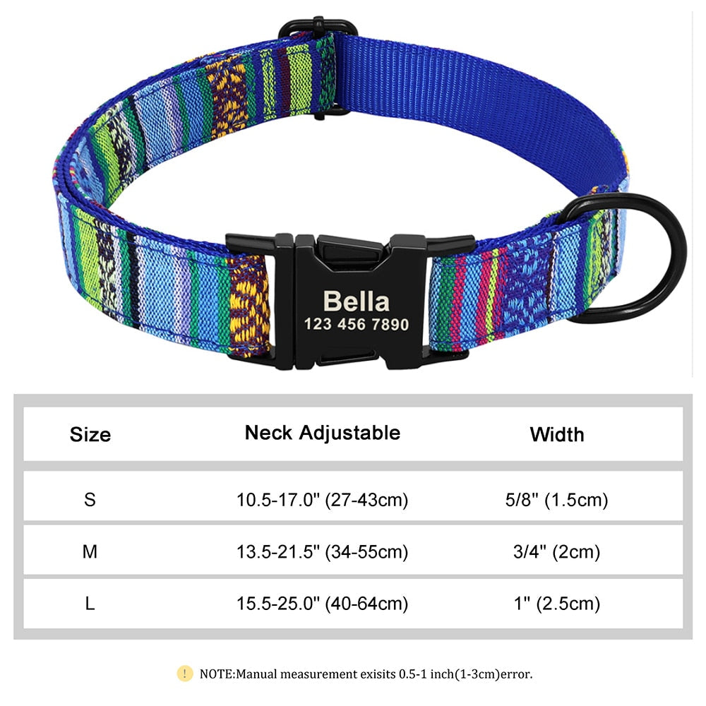 Personalized Embroided Cat Collar - 032 blue / S