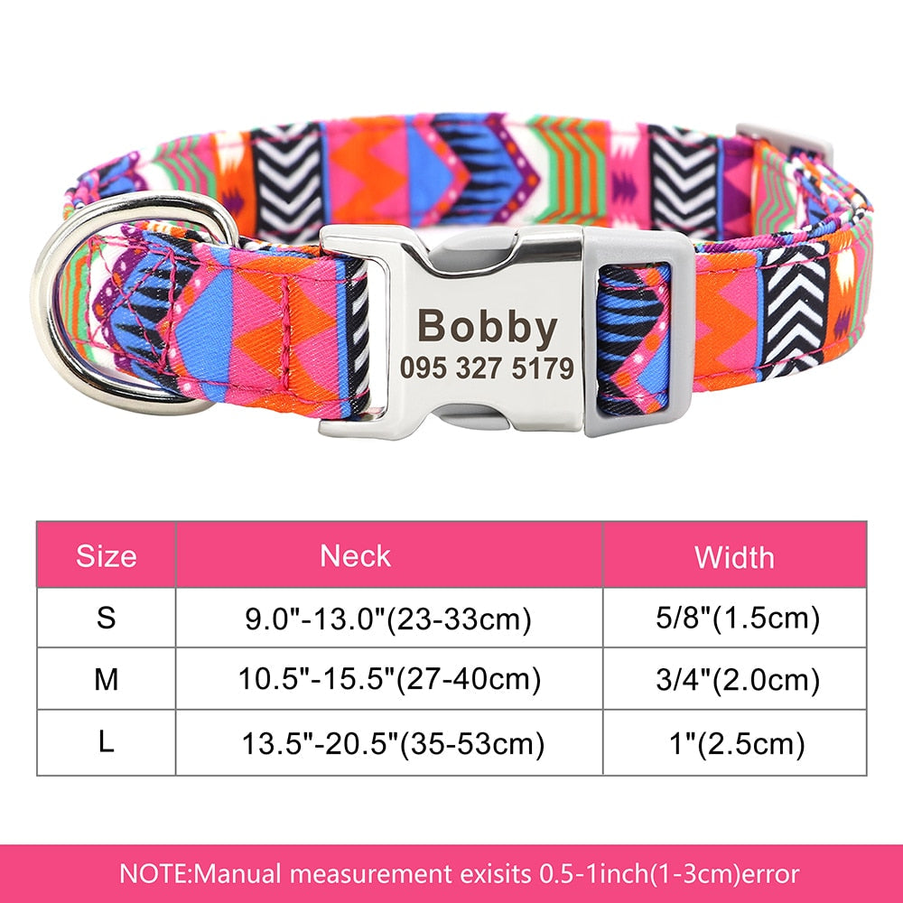 Personalized Embroided Cat Collar - 337 rose / S