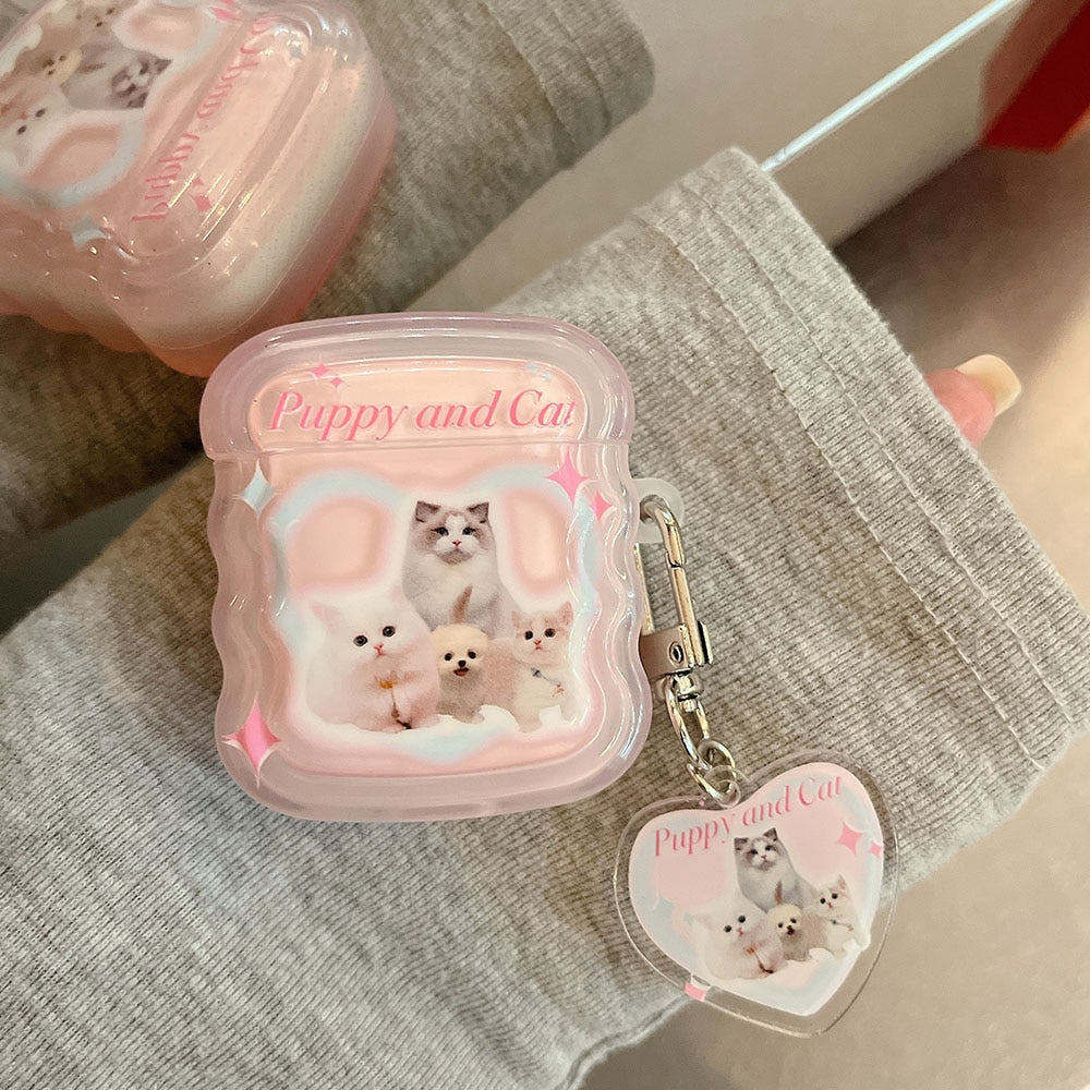 Pink Cat Airpod Case - Pink / For AirPods 1 or 2 - Cat