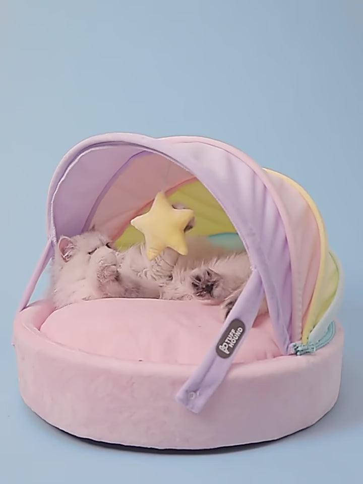 cute-pink-cat-bed