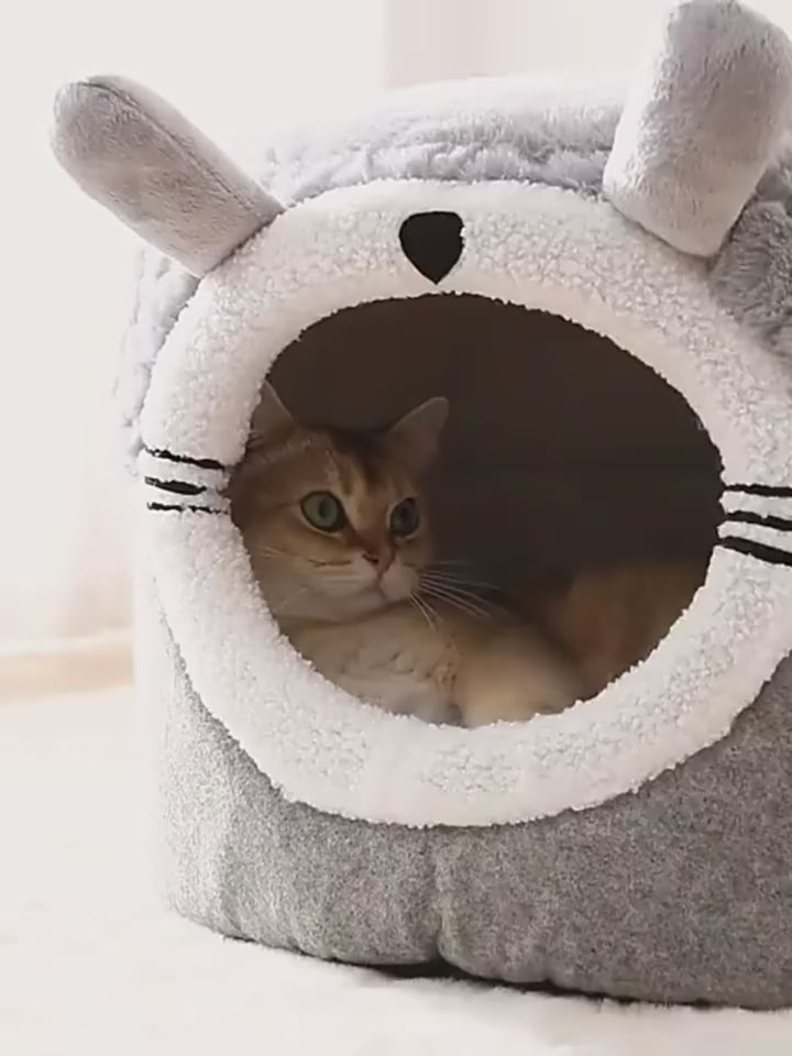 cute-cave-cat-bed