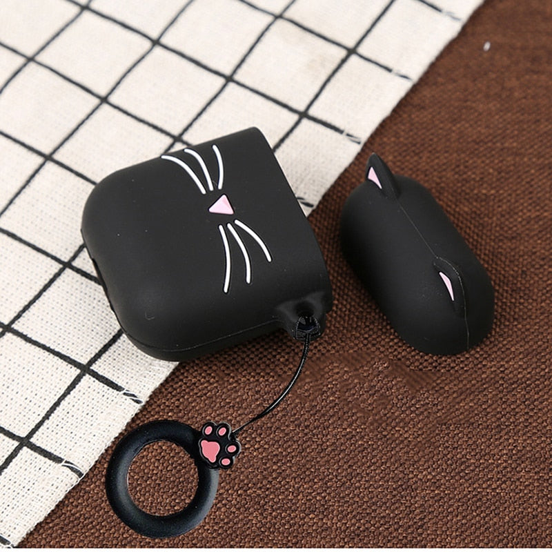 Silicone Cat Airpod Case - Cat airpod Case