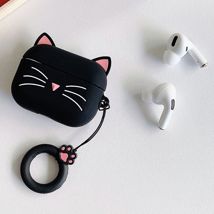 Silicone Cat Airpod Case - For Airpods Pro - Cat airpod Case