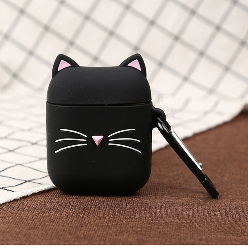 Silicone Cat Airpod Case - For Airpods 1 2 - Cat airpod Case