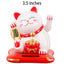 Solar Powered Lucky Cat - 3.5 inch (White) - Solar Powered