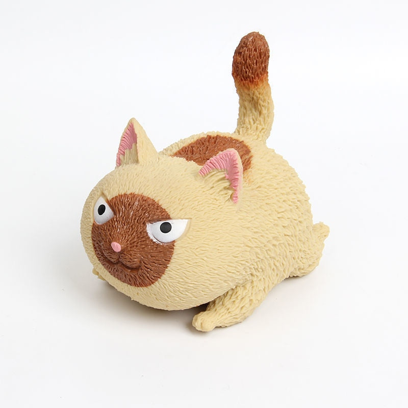 Squishy Cat Stress Toy - Brown