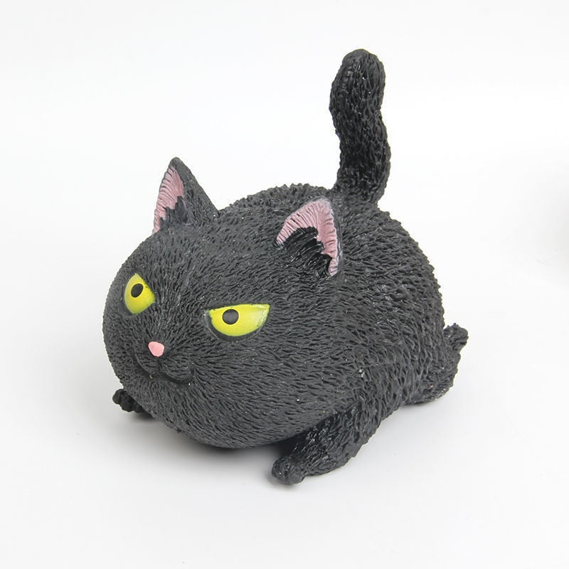 Squishy Cat Stress Toy - Black