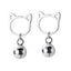 Silver Cat Earrings - Cat earrings