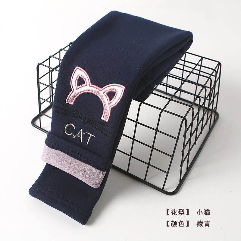 Warm Cat Leggings - navy blue / 3T - Cat Leggings