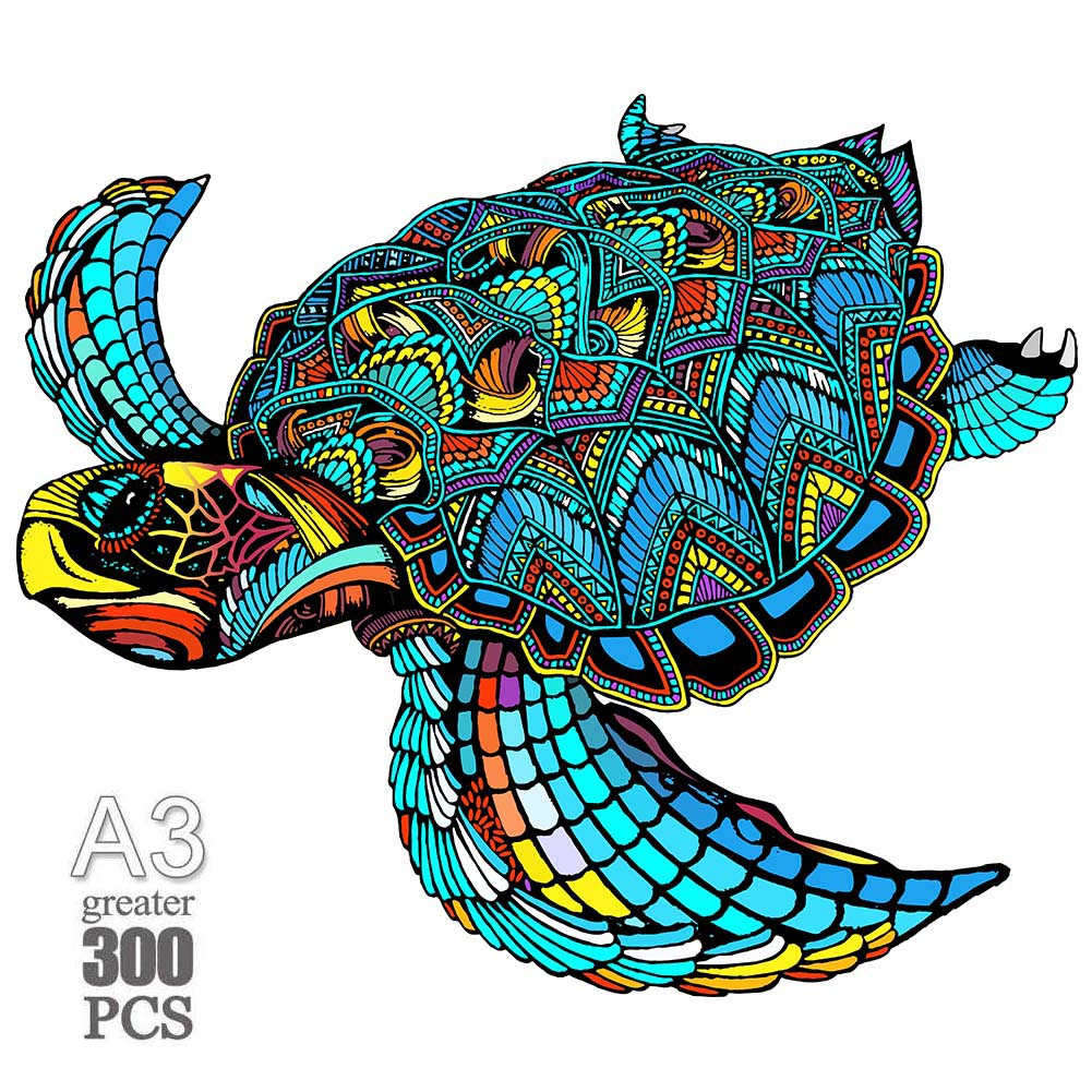 Wooden Animal Jigsaw Puzzle - Turtle