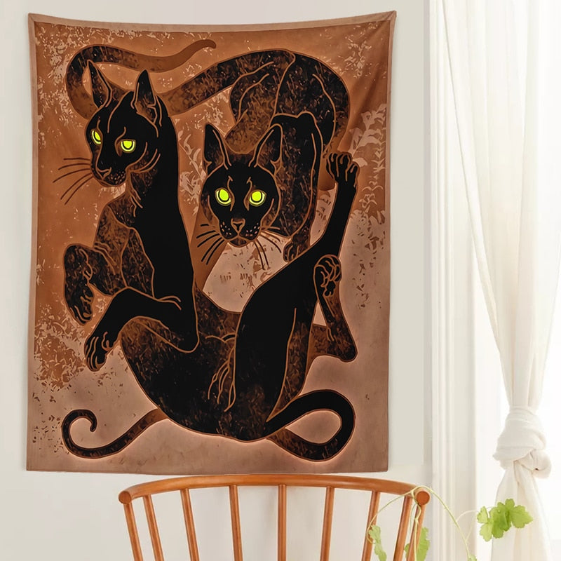 16th Century Tapestry with Cats - Cat Tapestry
