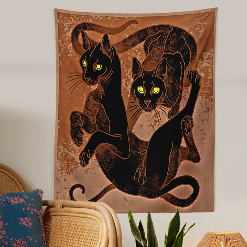 16th Century Tapestry with Cats - Cat Tapestry