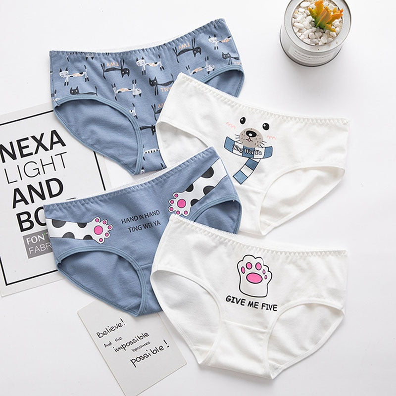 Boy Shorts Underwear Panties for Women Rainbow Cat Meow –  SunrayStoreCreations