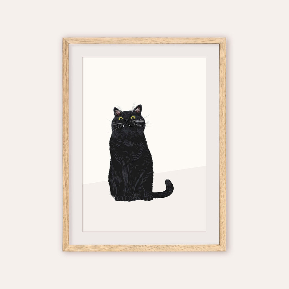 Abstract Cat Art Poster - Cat poster