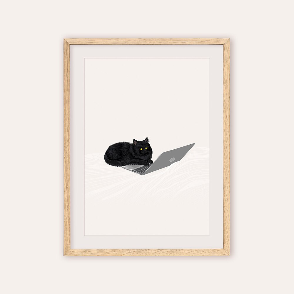 Abstract Cat Art Poster - Cat poster