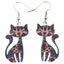 Abstract Cat Earrings - Light Pink - Cat earrings