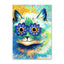 Abstract Cat Painting - 10x15cm No Frame / G