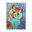 Abstract Cat Painting - 10x15cm No Frame / Purple