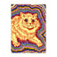 Abstract Cat Painting - 10x15cm No Frame / Orange