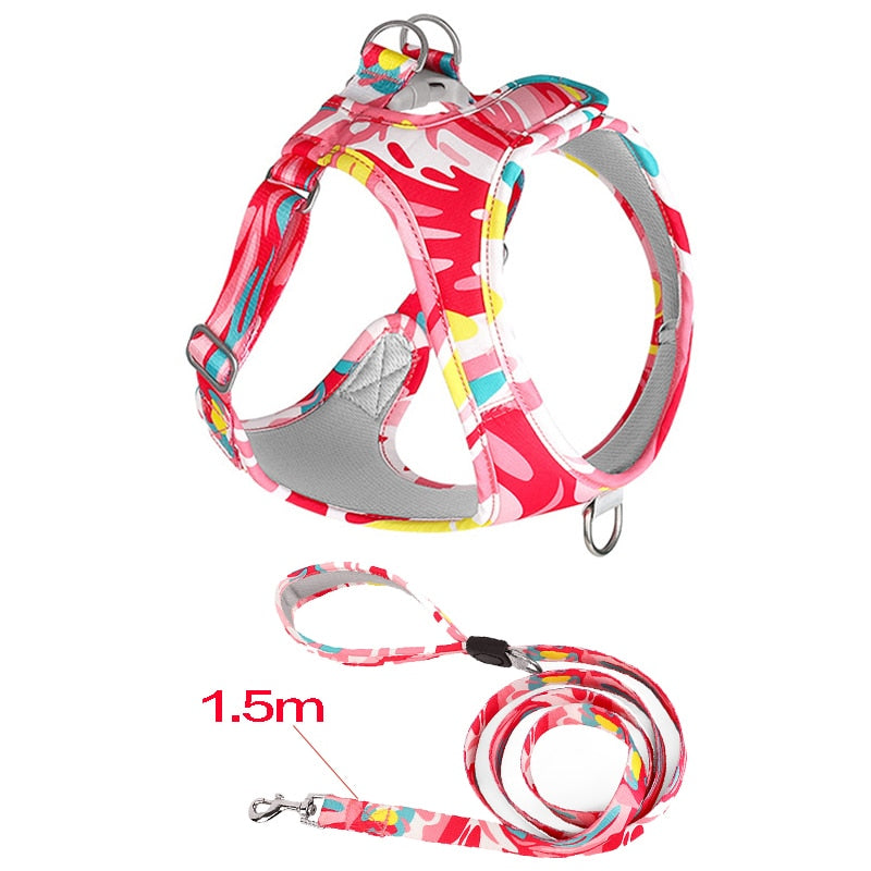 Abstract Secure Cat Harness - Red / XS - cat harness leash