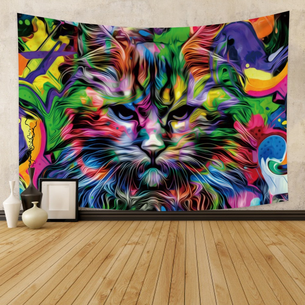 Acid Cat Tapestry - Cat Tapestry