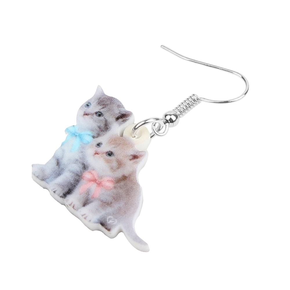 Acrylic Cat Earrings - Cat earrings