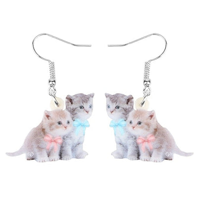 Acrylic Cat Earrings - Cat earrings