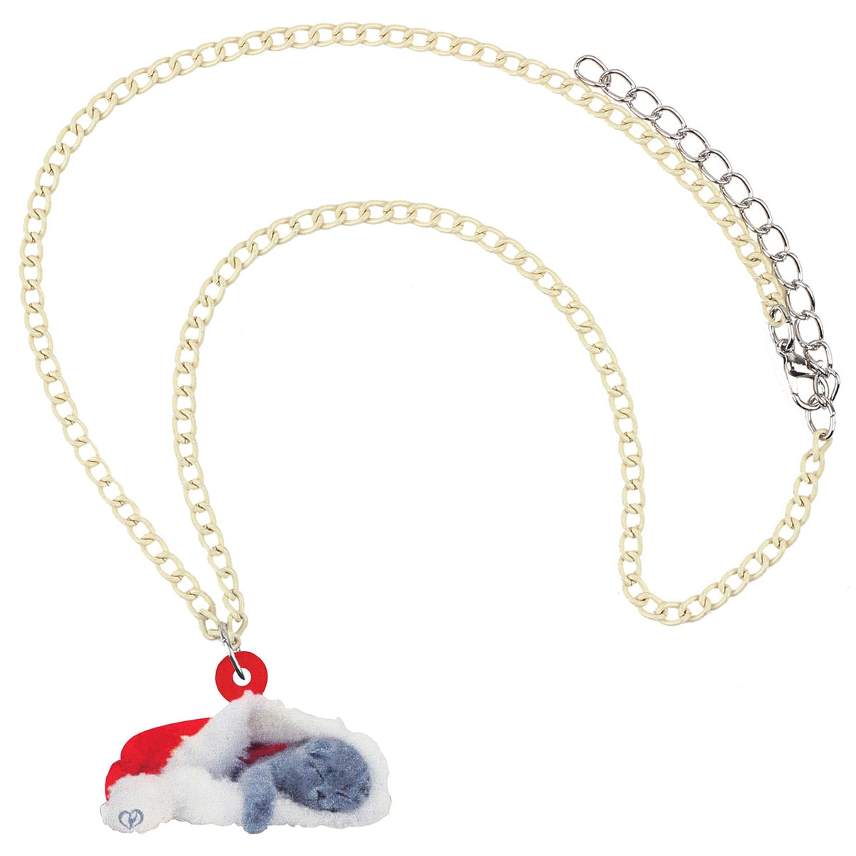 Acrylic Christmas Cat Necklace - Cat necklace
