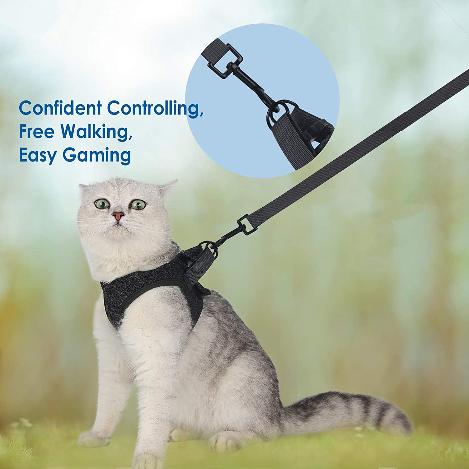 Adjustable Cat Harness - cat harness leash