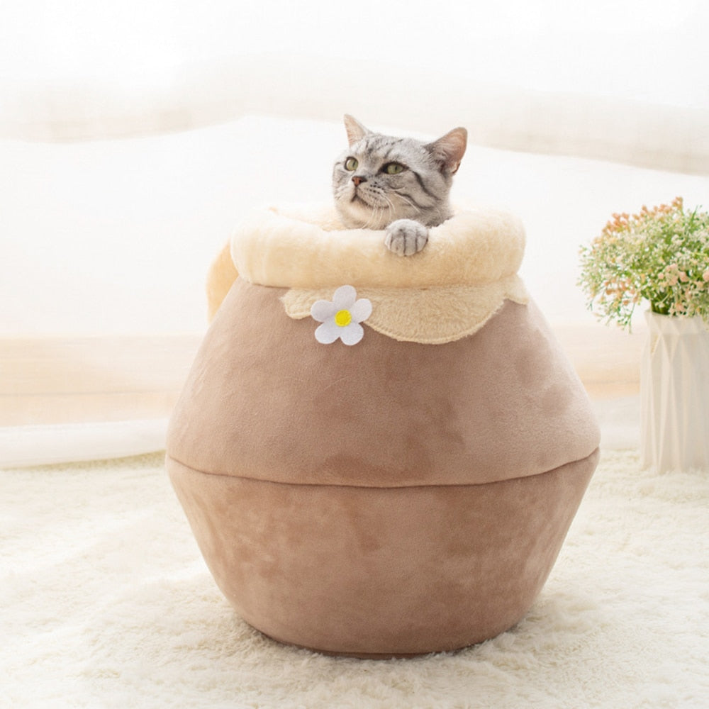 Aesthetic Cat Bed - Yellow / 40X30X18CM