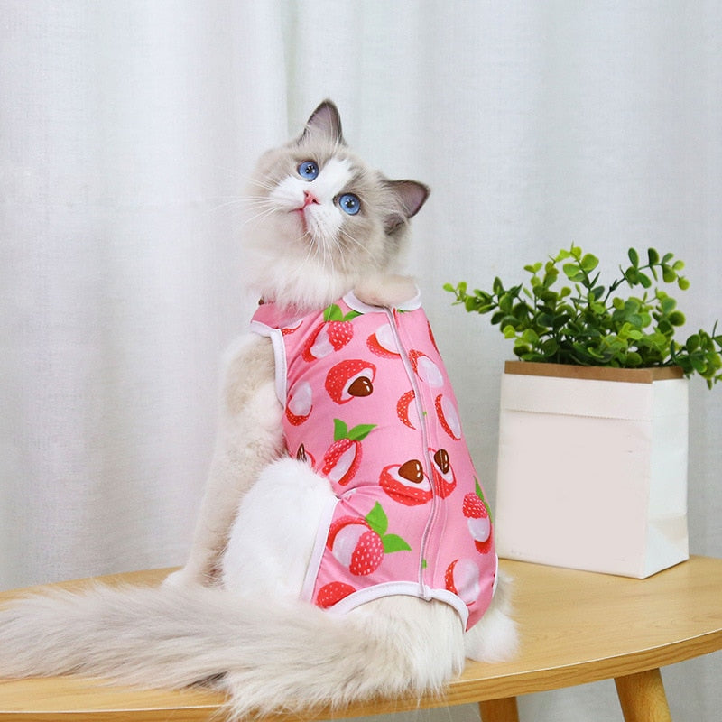 After Surgery Cat Clothes - Red / S - Clothes for cats