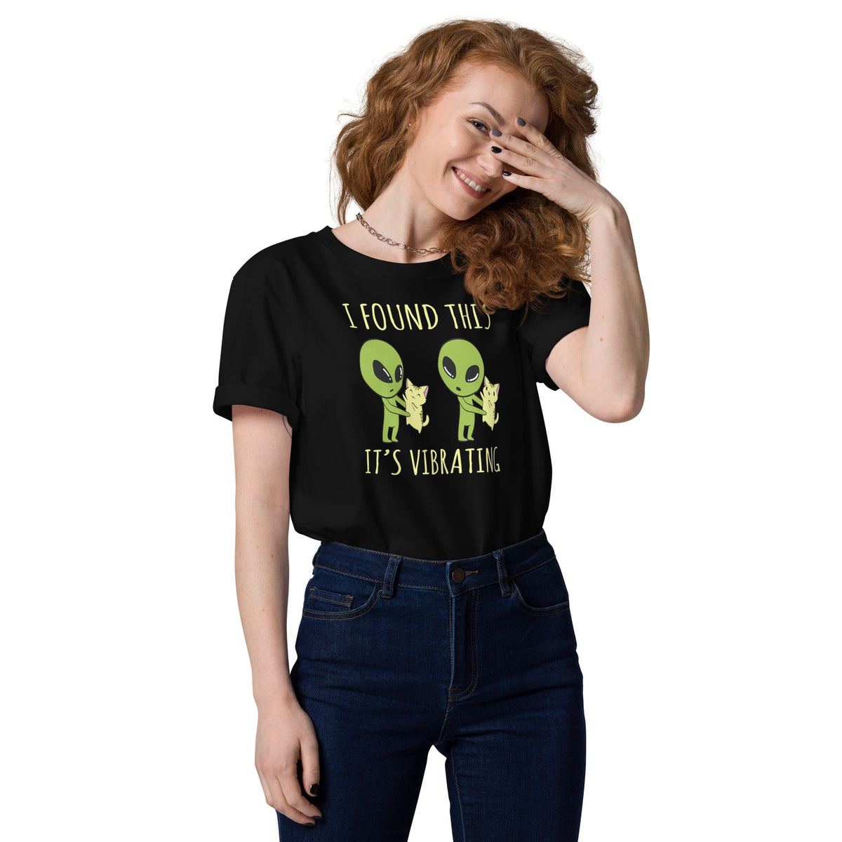 Alien and Cat shirt - S