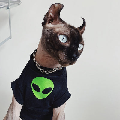 Alien Costume for Cat - Black / XS