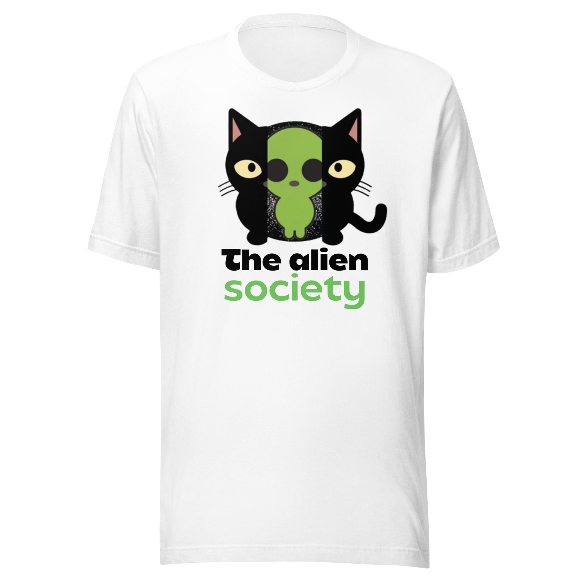 Alien inside Cat shirt - White / XS
