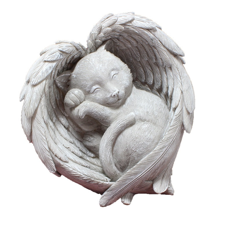 Angel Cat Statue