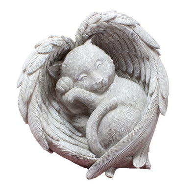 Angel Cat Statue