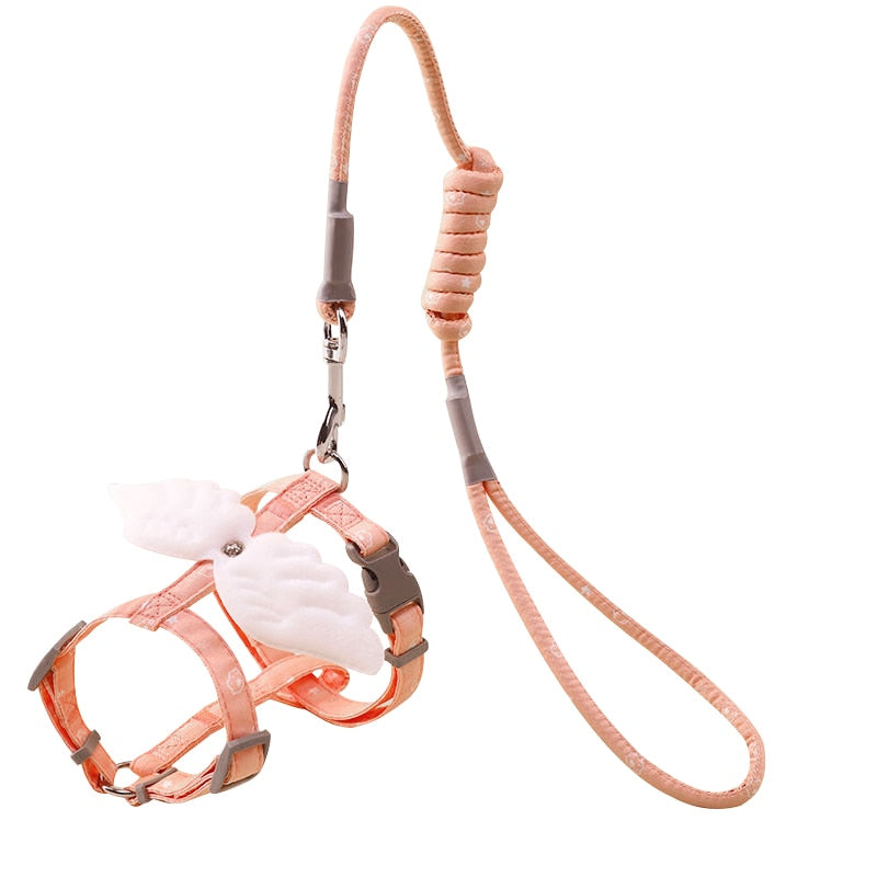 Angel Wing Cat Walking Leash - Pink / S - cat harness leash