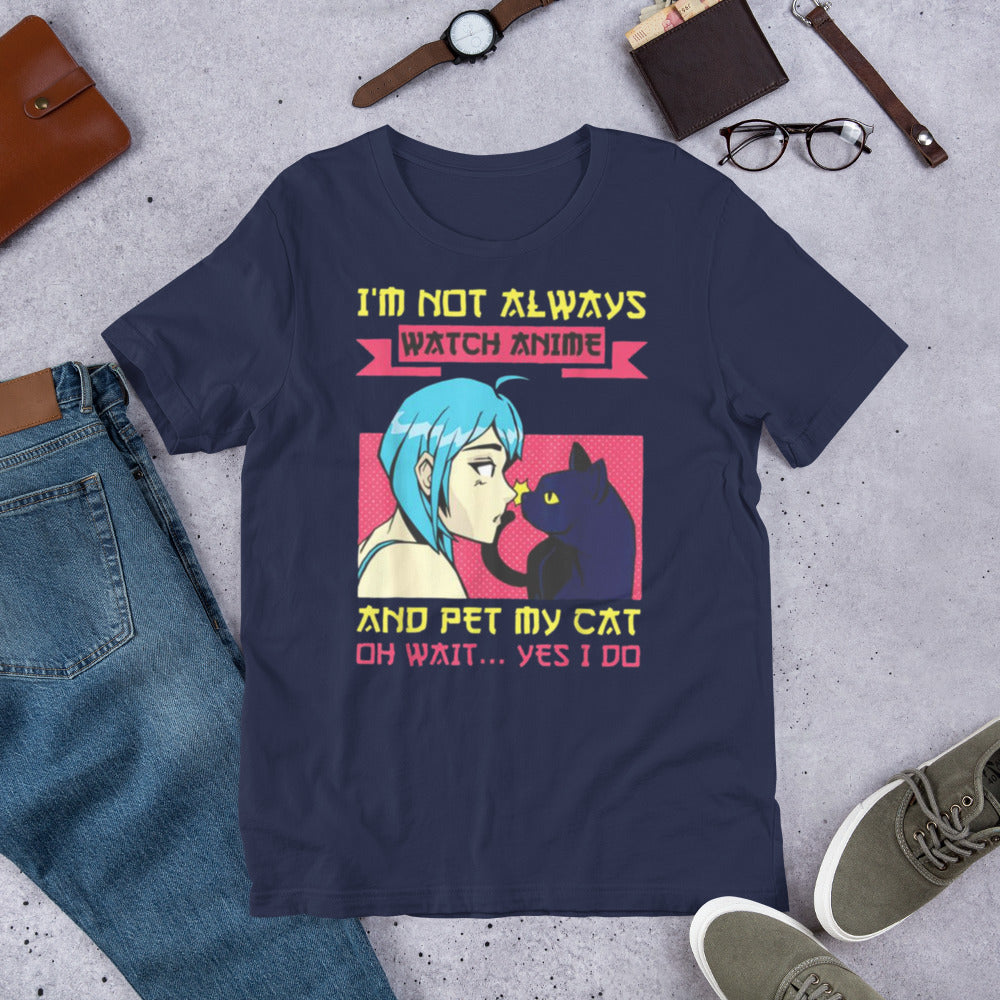 Anime Cat shirt - Navy / XS
