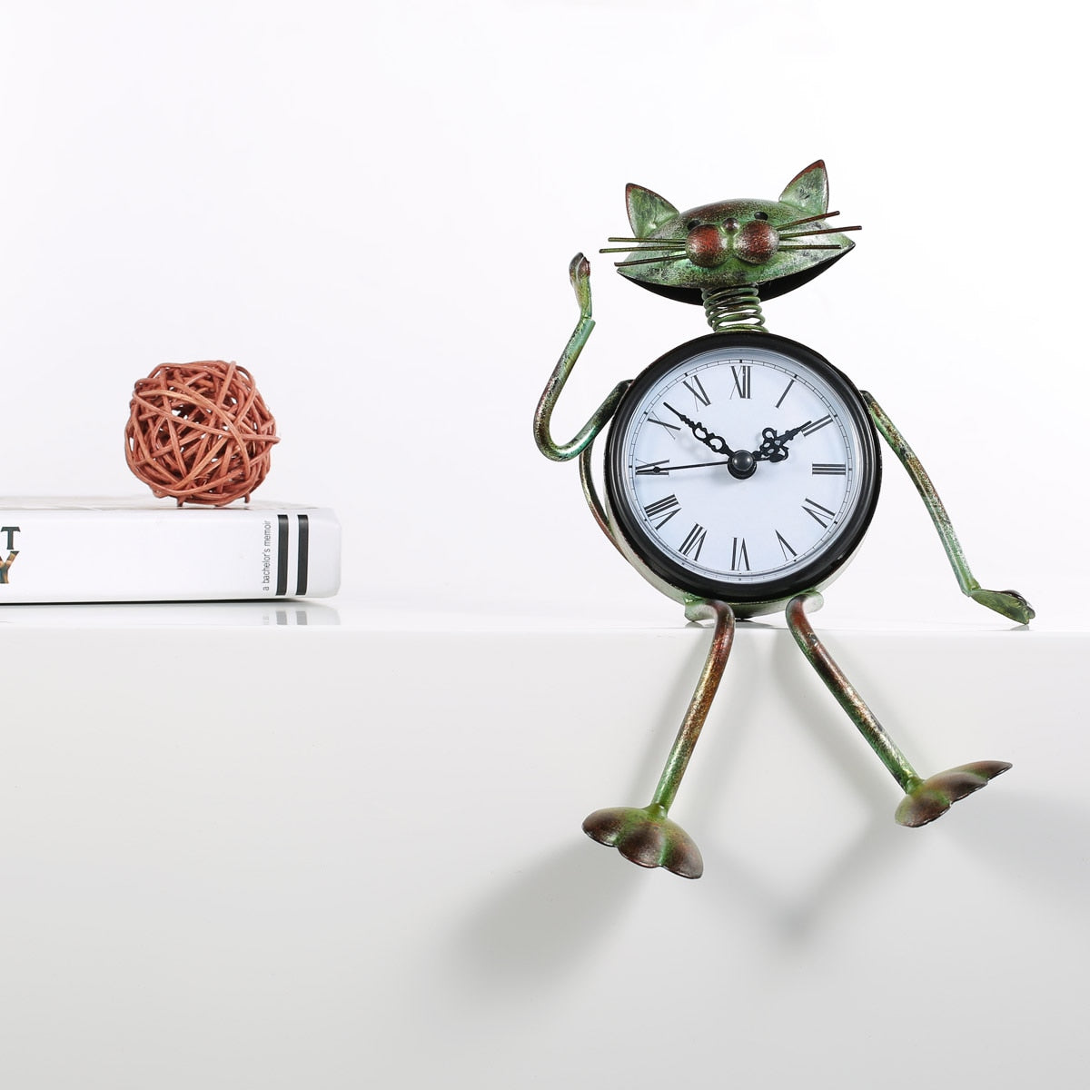 Antique Cat Clock - Vintage / United States
