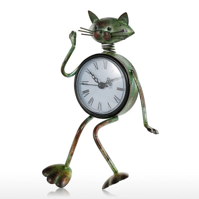 Antique Cat Clock - Vintage / United States
