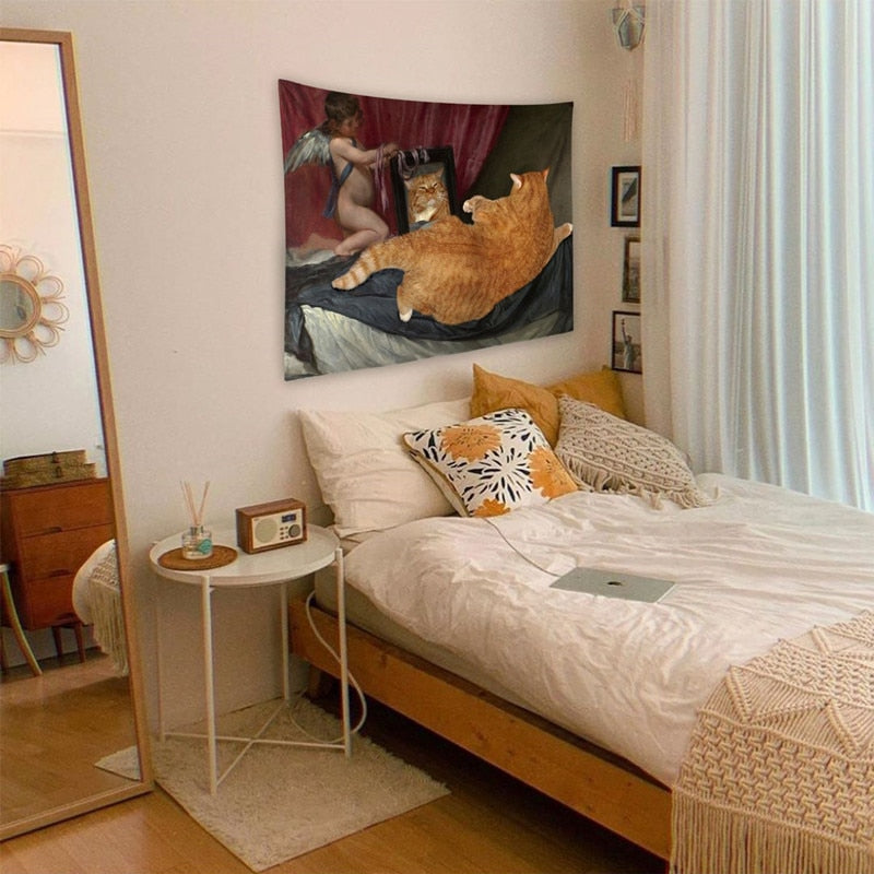 Antique Cat Tapestry - Cat Tapestry