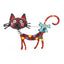 Art deco cat brooch - Red - Art deco cat brooch