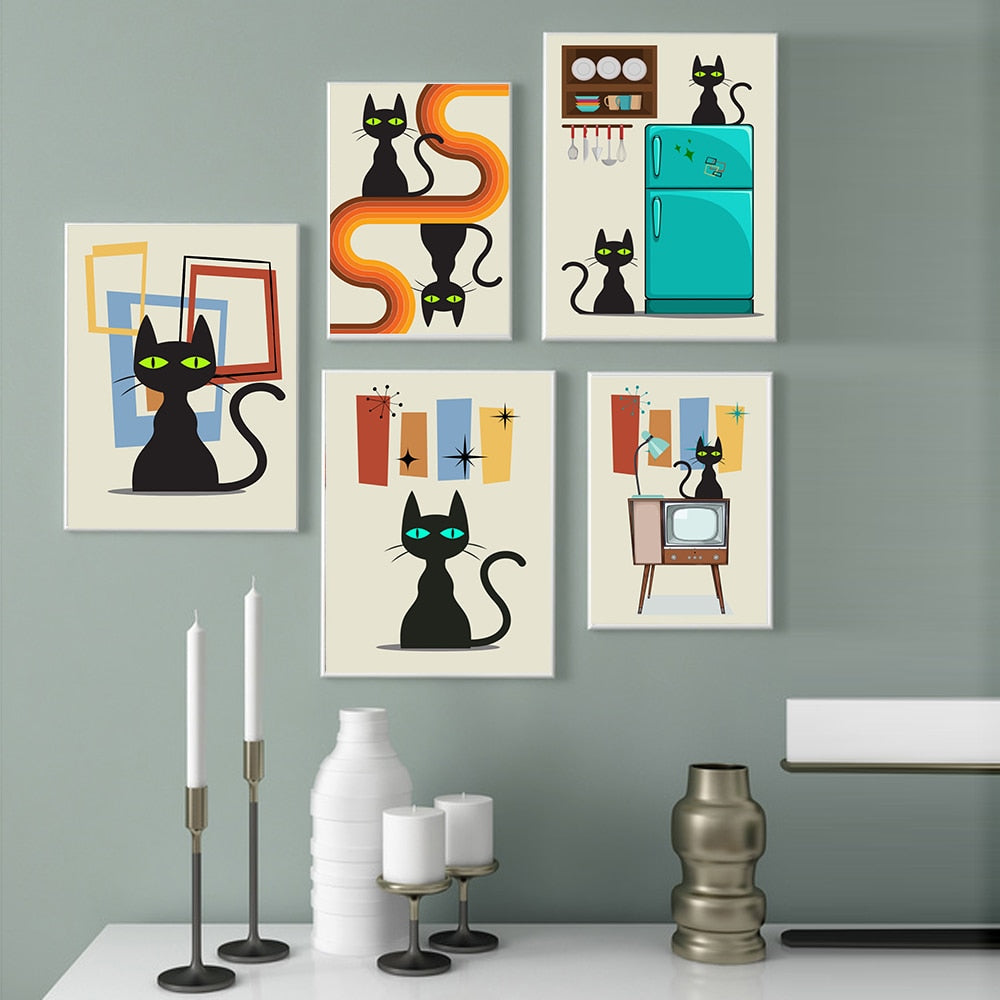 Atomic Cat Wall Art